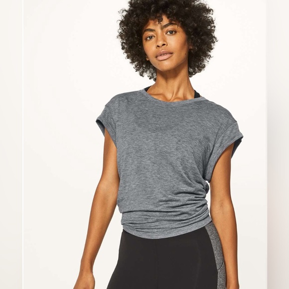 Lululemon Box It Out Short Sleeve - Heathered Black - Picture 5 of 5